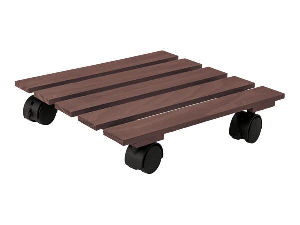 Parkside Wooden Plant Roller - Brown