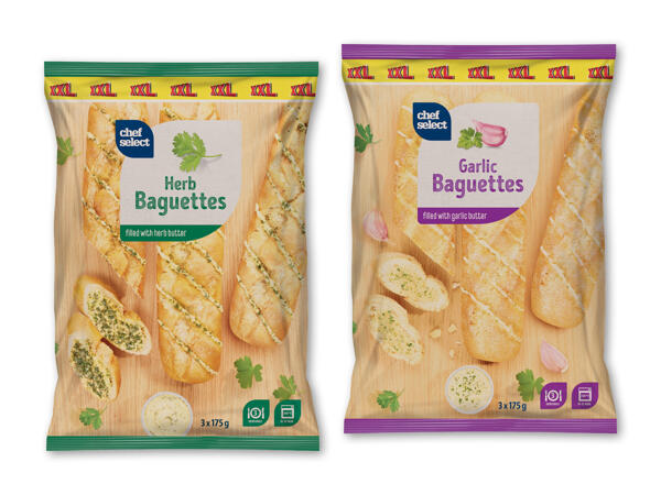Baguettes med smør