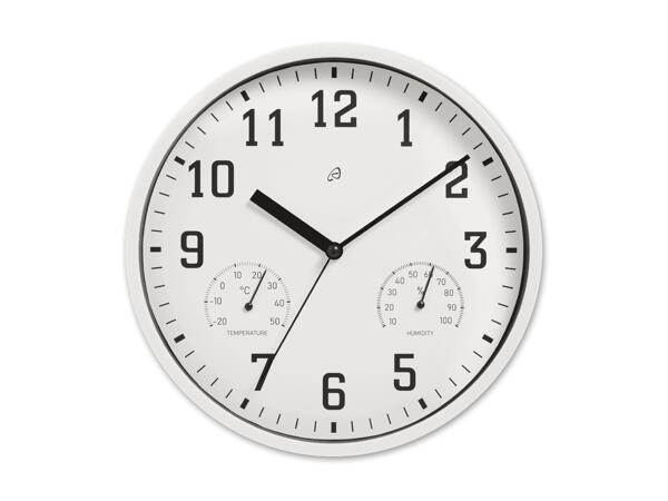 Wanduhr mit Thermo- und Hygrometer
