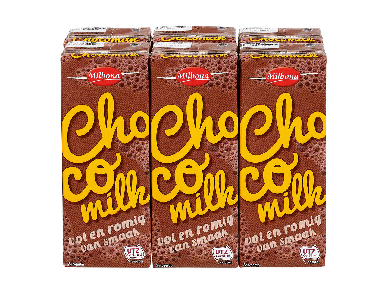 Halfvolle chocomelk of rode vruchtendrink