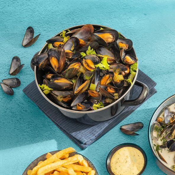GOLDEN SEAFOOD(R) 				Frische seeländische „Jumbo"-Muscheln, 1 kg