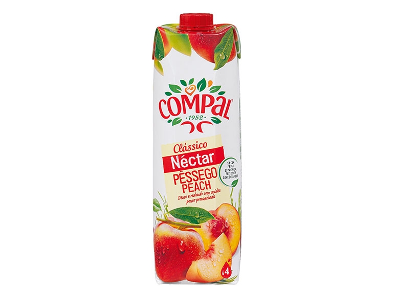 Nectar de pêche avec pulpe