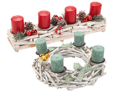 ADVENTSKRANZ AUS WEINREBEN