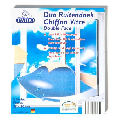 Chiffons pour vitres, 2 pcs