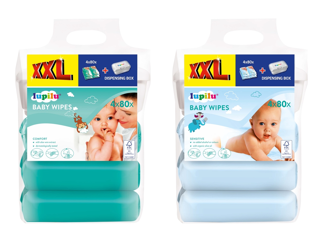 Lingettes humides pour bébé XXL