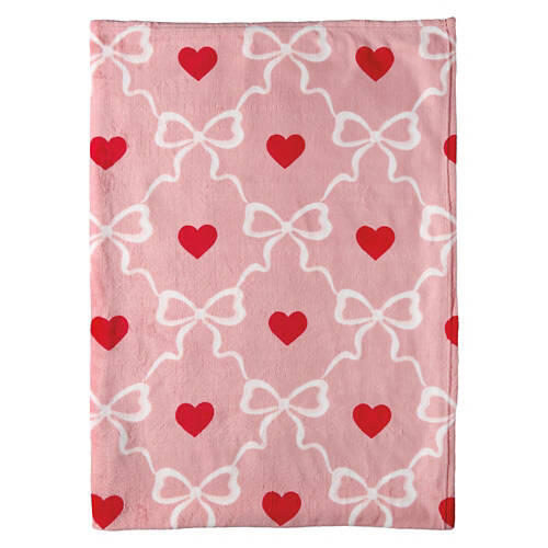 Valentine's Day Super Soft Plush Throw - Bows