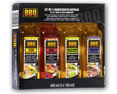 BBQ Gewürzöl-Set, 4-teilig