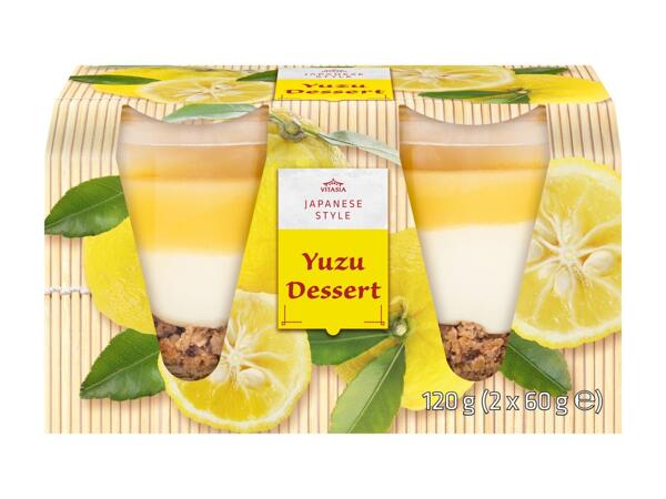 Verrines de mousse au yuzu