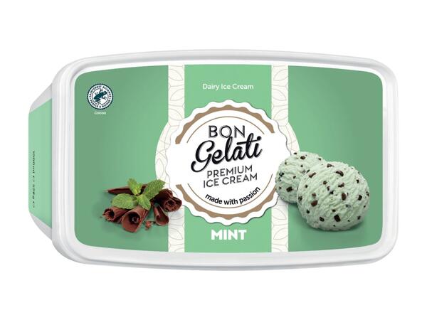 Vaschetta di gelato alla menta