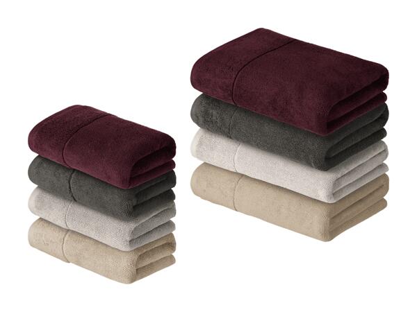 Linge de douche/serviettes éponge, set de 2