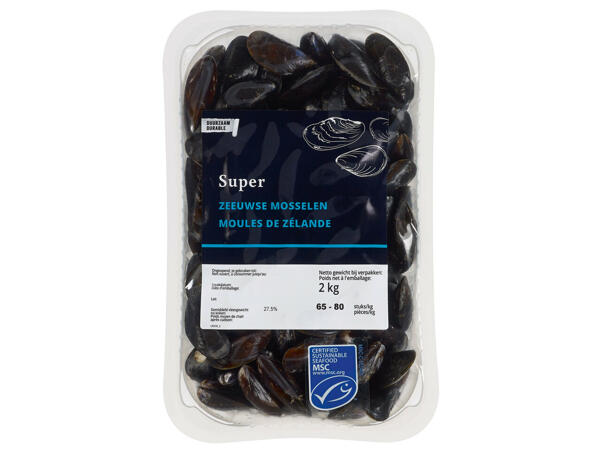 Moules fraîches de Zélande "Super"