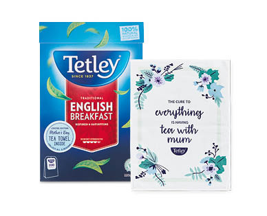Tetley English Breakfast Tea with Tea Towel 220g