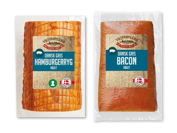 Dansk røget bacon eller hamburgerryg