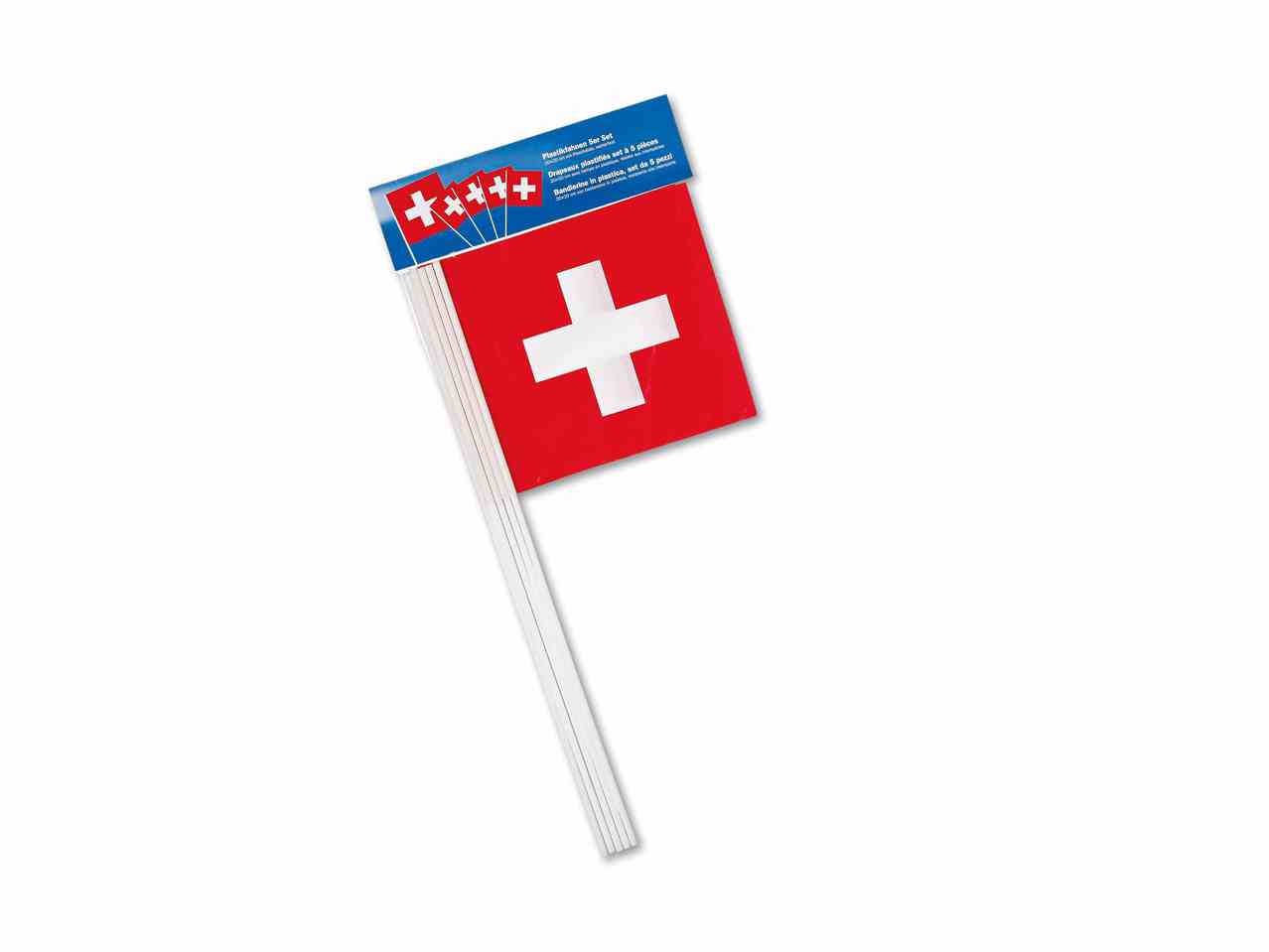 Drapeaux en plastique, lot de 5