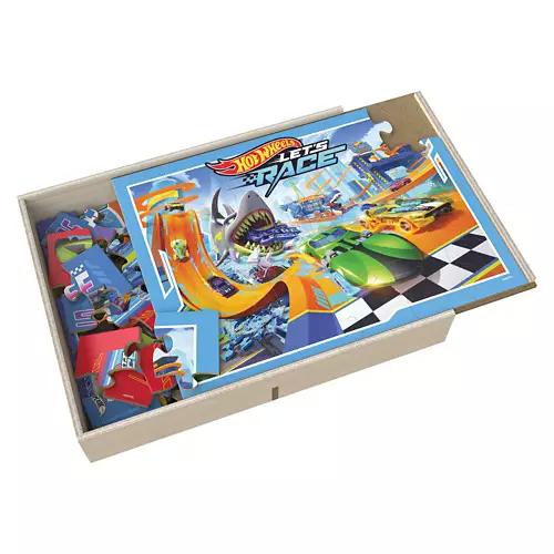 5 Piece Children's Wooden Puzzle - Hot Wheels