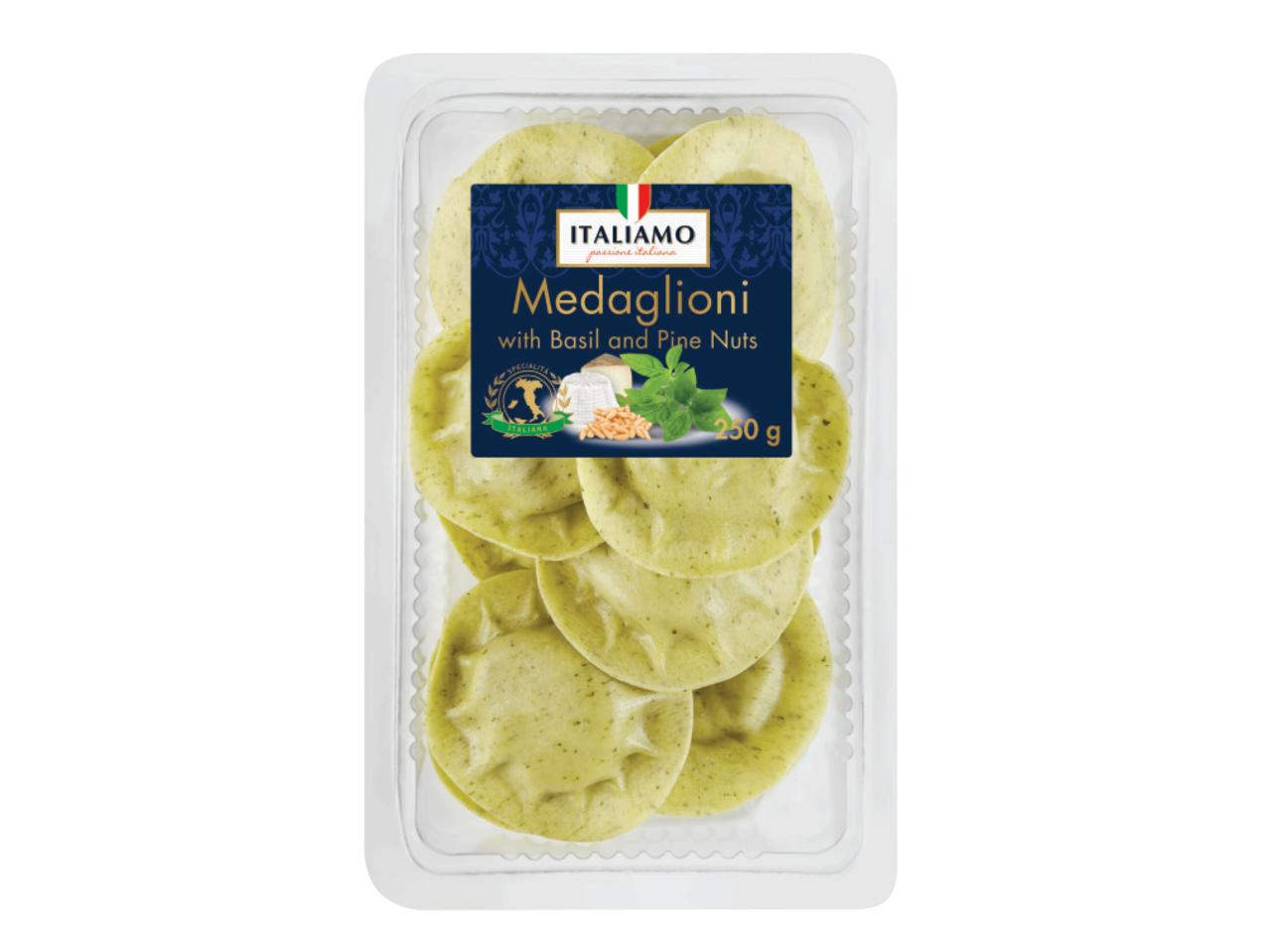 Filled Pasta with Basil & Pine Nuts