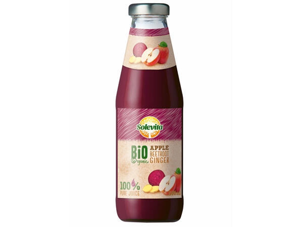 Jus de pomme et de betterave rouge au gingembre