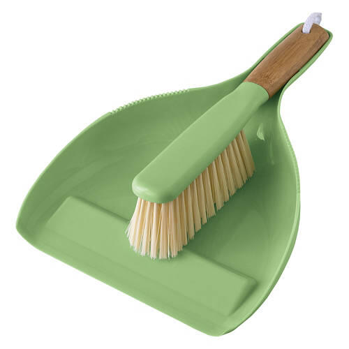 Premium Dustpan and Brush Set, Green