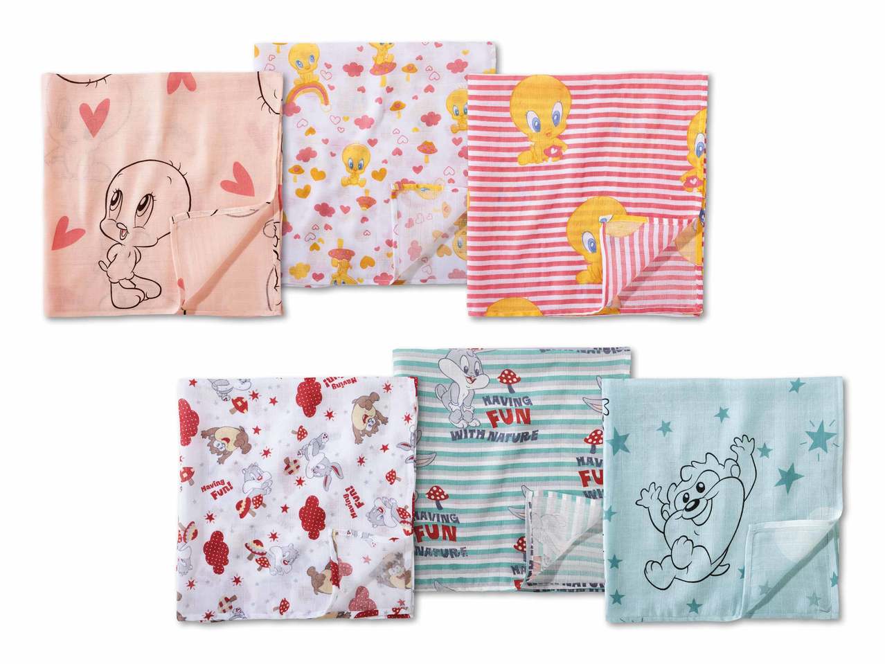 Langes pour bébé, lot de 3