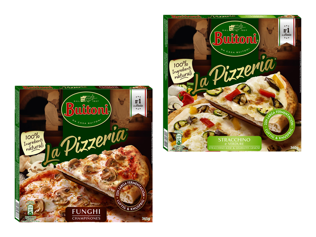 Pizza funghi/ stracchino e verdure la Pizzeria Buitoni