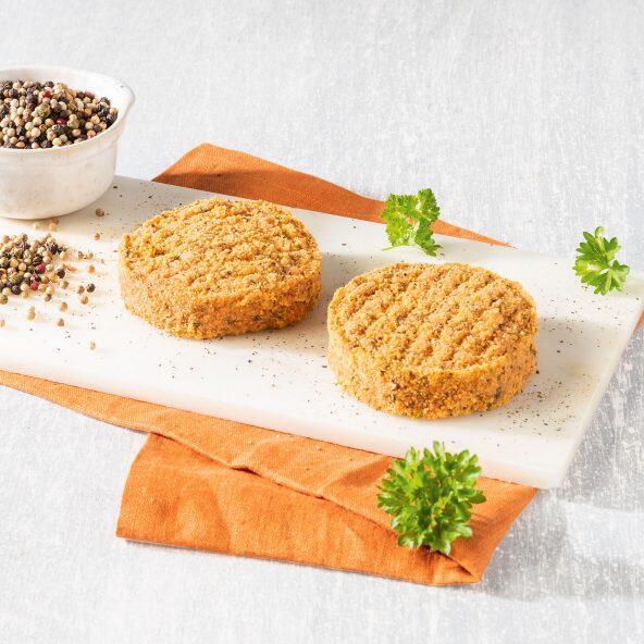 Hamburger met pepersausvulling