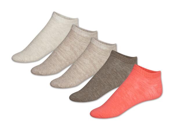 Damen/​Herren Sneakersocken, 5 Paar