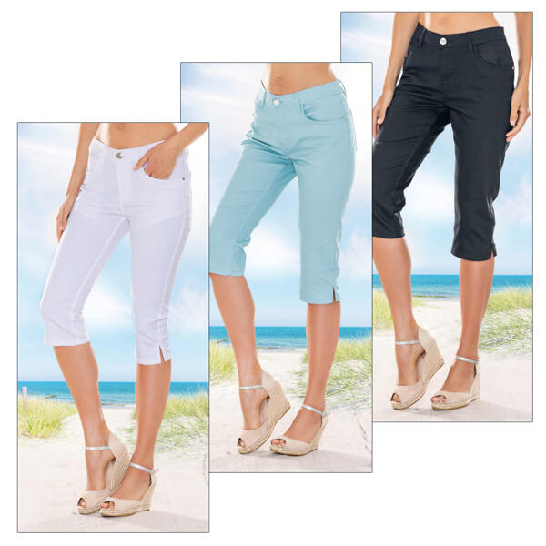 Twill-Capri-Hose 3/4
