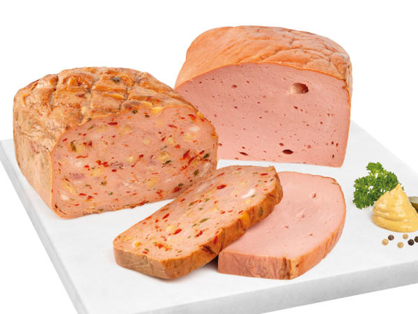 ECHT HERZHAFT Leberkäse mit Backkruste oder Pizza-Leberkäse 1 kg/750 g