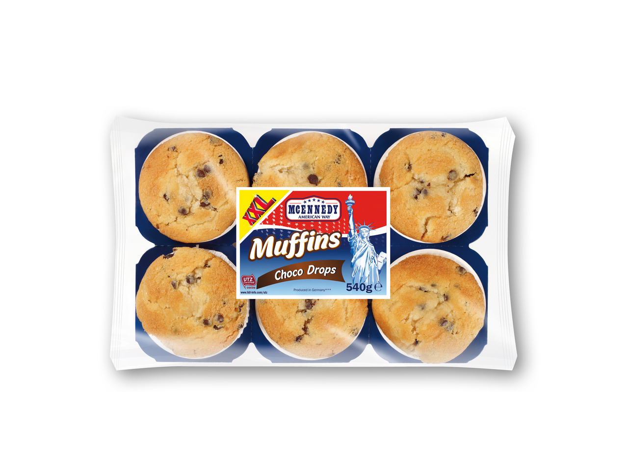 Muffins med chokoladestykker