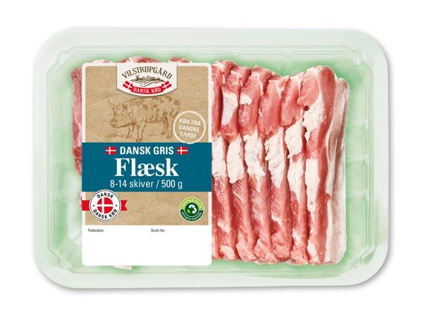 Dansk stegeflæsk i skiver