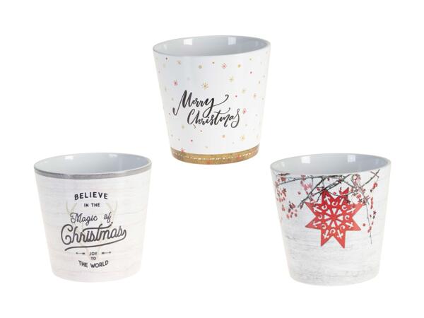 Pot en céramique avec design de Noël