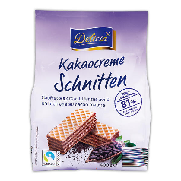 Mignon-/ Kakaocreme Schnitten