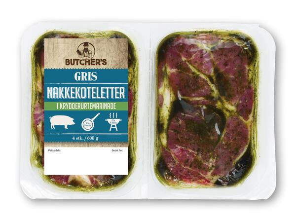 Marinerede nakkekoteletter