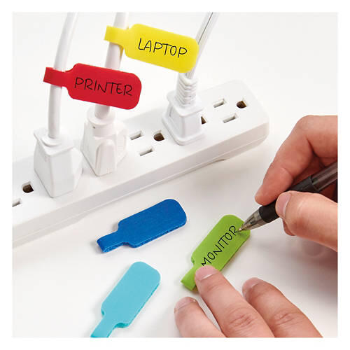 10 Pack Cable Labels, Multi Color