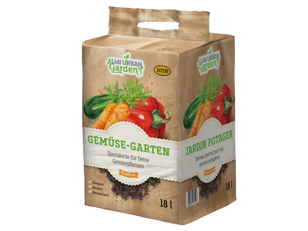 Urban Garden Erde für Gemüse, torffrei