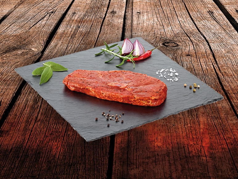 Steak bûcheron de porc mariné