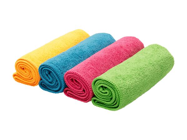 Chiffons tout usage "Microfibre Colors", set de 4