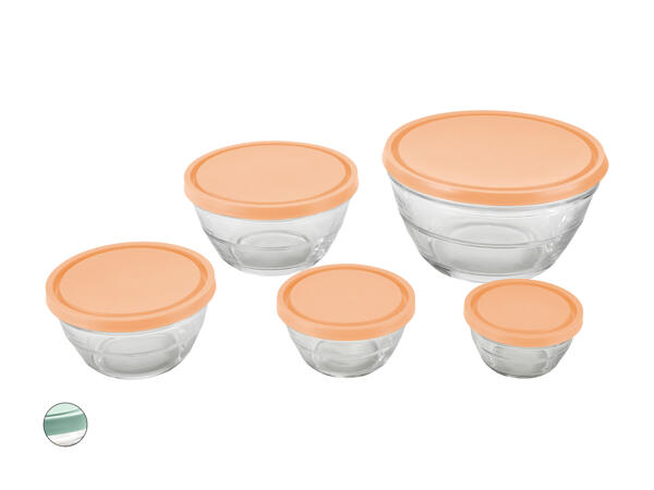 Set de bols en verre, 5 pièces