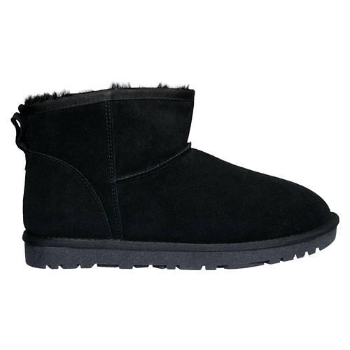 Ladies Genuine Suede Boots - Black, 8