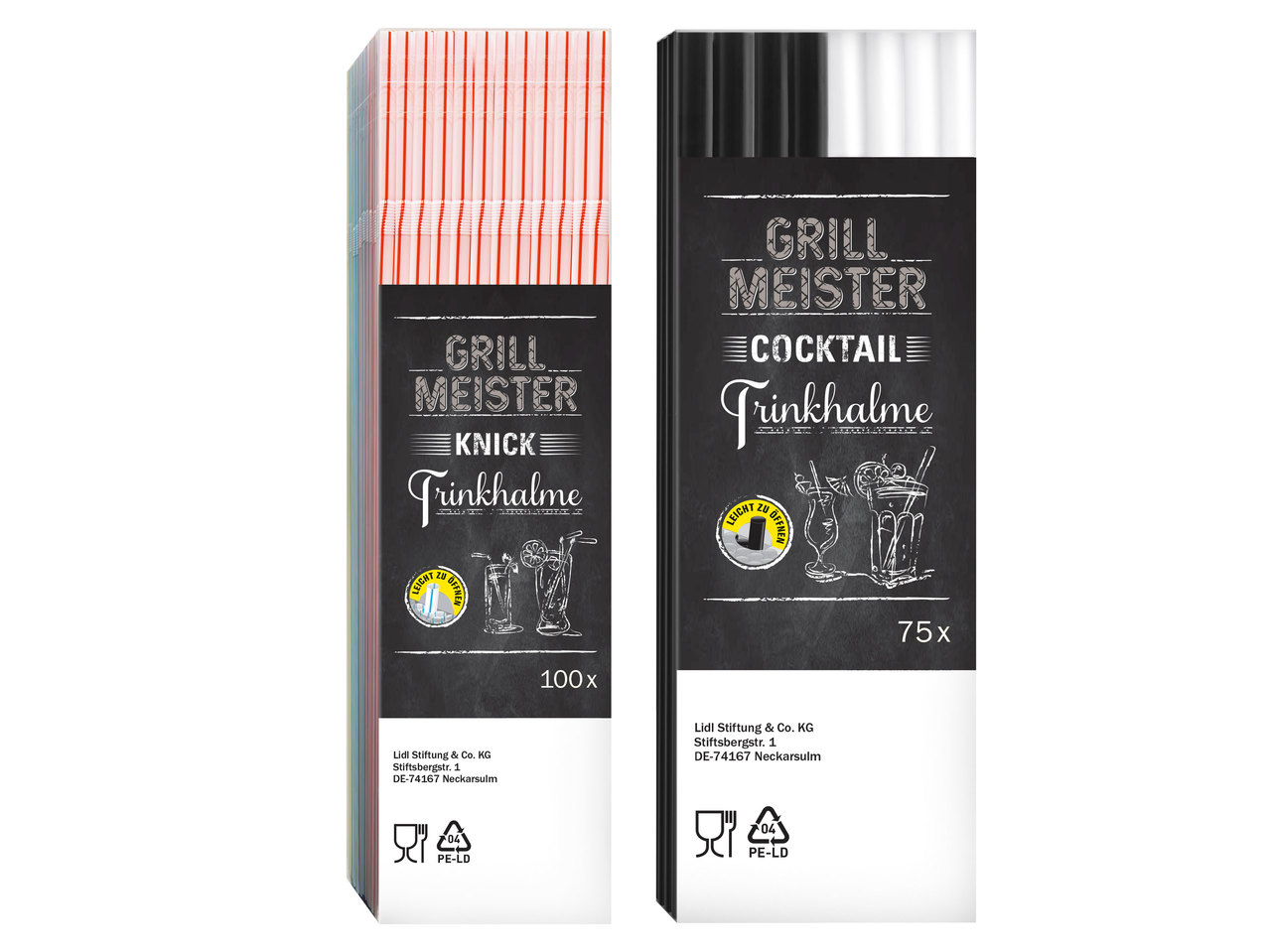 GRILLMEISTER Trinkhalme
