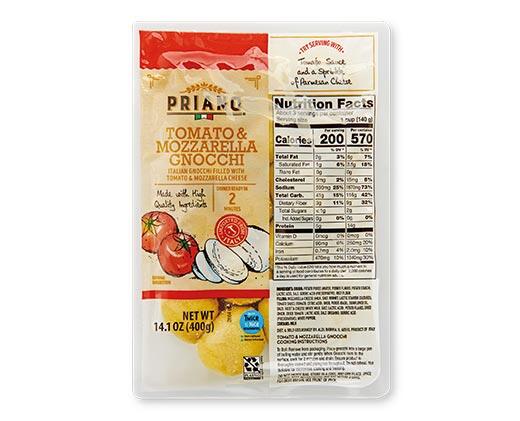 Priano 
 Filled Gnocchi Truffle or Tomato & Mozzarella