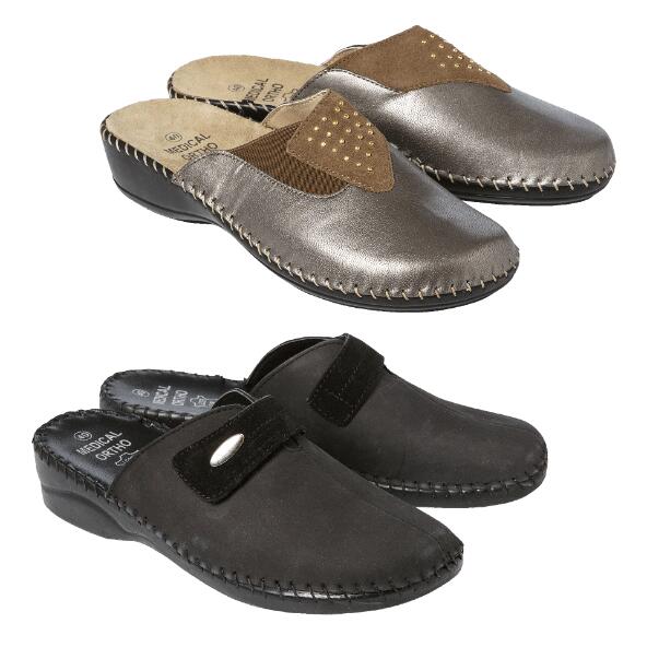 Pantoufles en cuir pour femmes