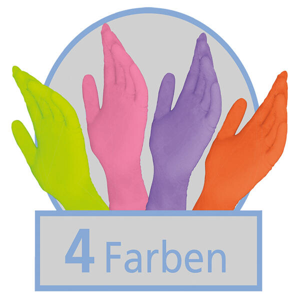 Bunte Nitril-Handschuhe 80er-Pack