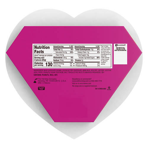 Valentine Heart Shaped Peanut Butter Cups Box, 6.5 oz