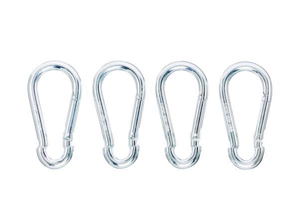 D-shackles or carabiner clips