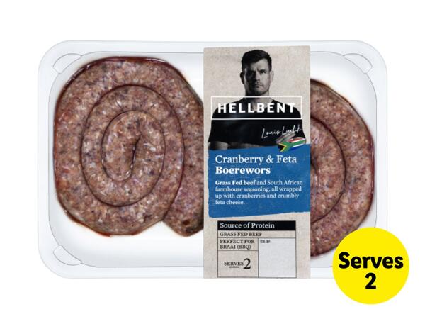 Hellbent Cranberry & Feta Boerewors