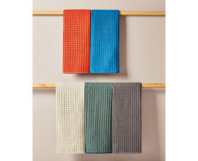 Waffle Microfibre Tea Towel 2pk