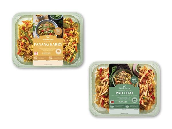 Panang- eller pad thai-inspireret færdigret