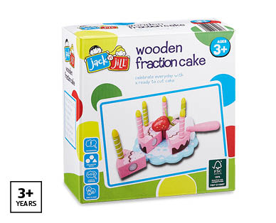 Wooden Fraction Cake
