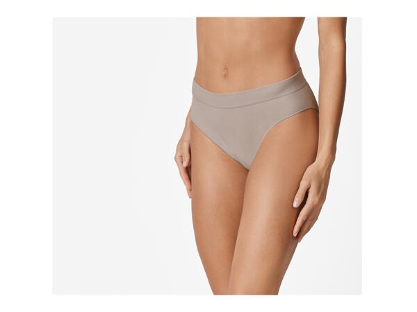 Ladies' ribbed thongs or briefs, 3 pieces